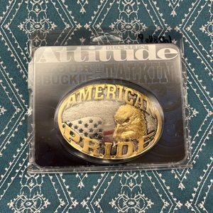 Montana Silversmiths Attitude Buckle American Pride NOS